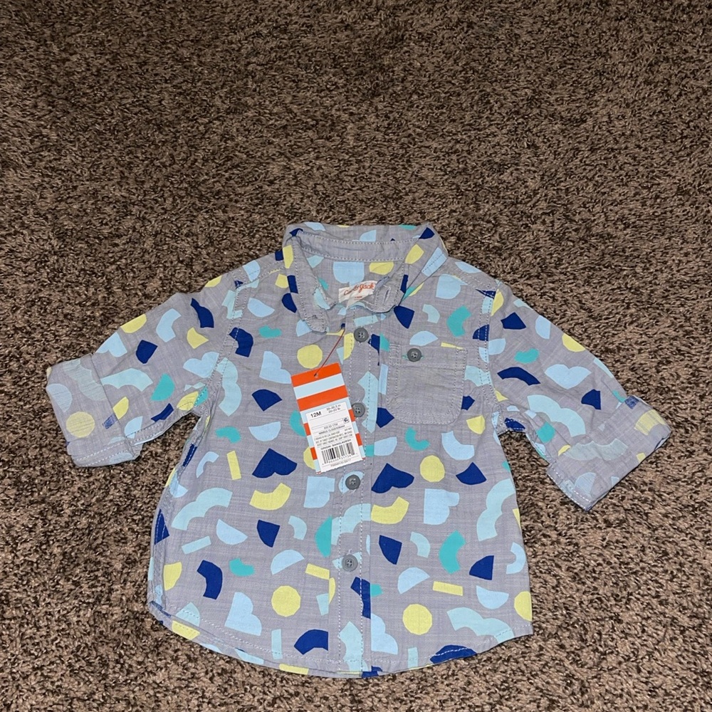 12 month boys button down